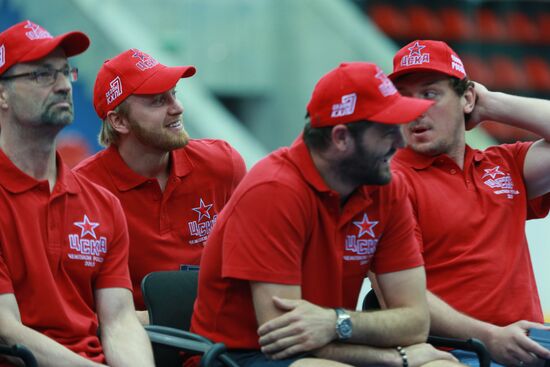 KHL championship medal award ceremony for CSKA players