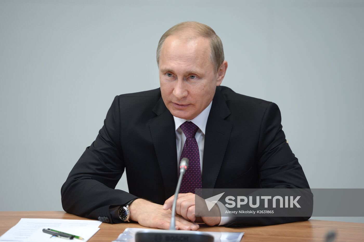 Russian President Vladimir Putin attends Delovaya Rossiya business forum