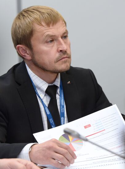 Russian President Vladimir Putin attends Delovaya Rossiya business forum