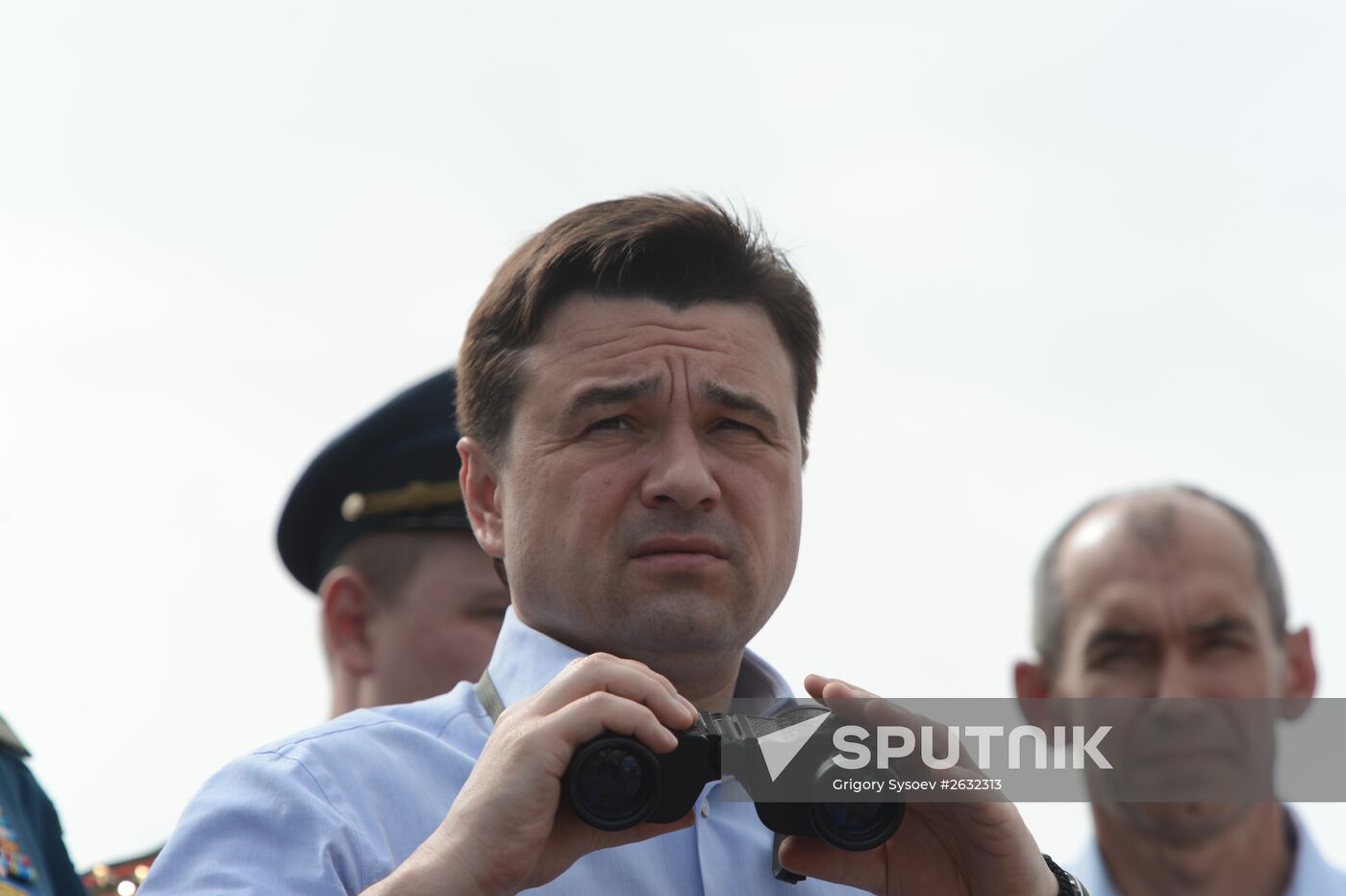 Moscow Region Governor Andrei Vorobyov attends drill to put out wildfire and peat-bog fires