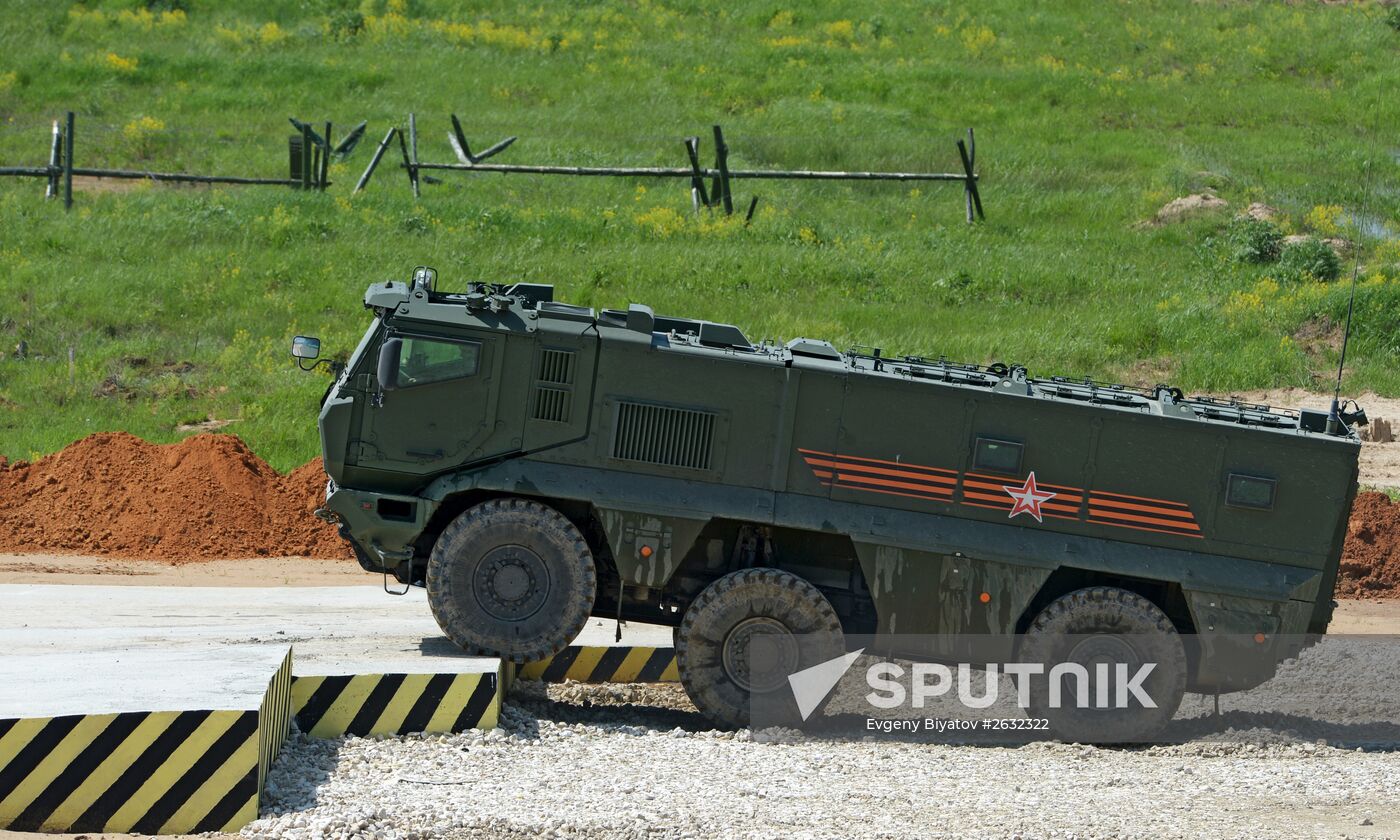 Military equipment displayed in the run-up to Army-2015 international forum