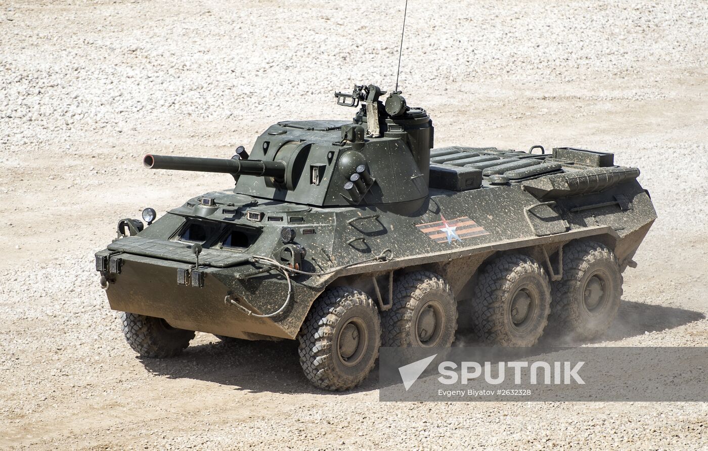 Military equipment displayed in the run-up to Army-2015 international forum