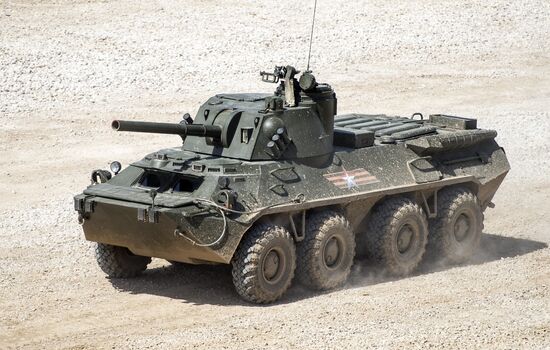 Military equipment displayed in the run-up to Army-2015 international forum