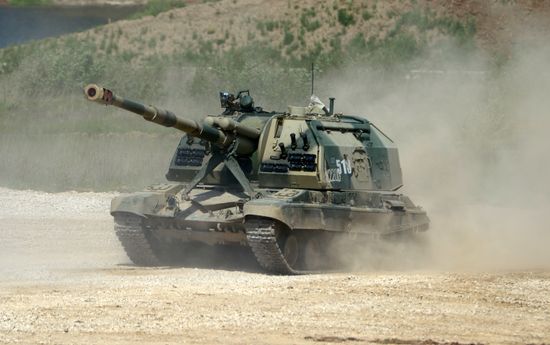 Military equipment displayed in the run-up to Army-2015 international forum