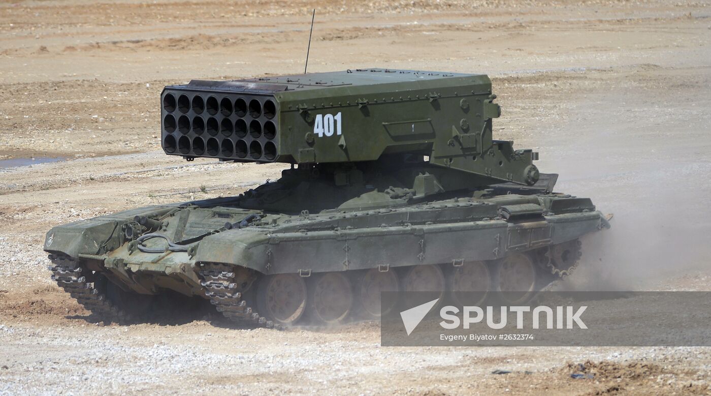 Military equipment displayed in the run-up to Army-2015 international forum