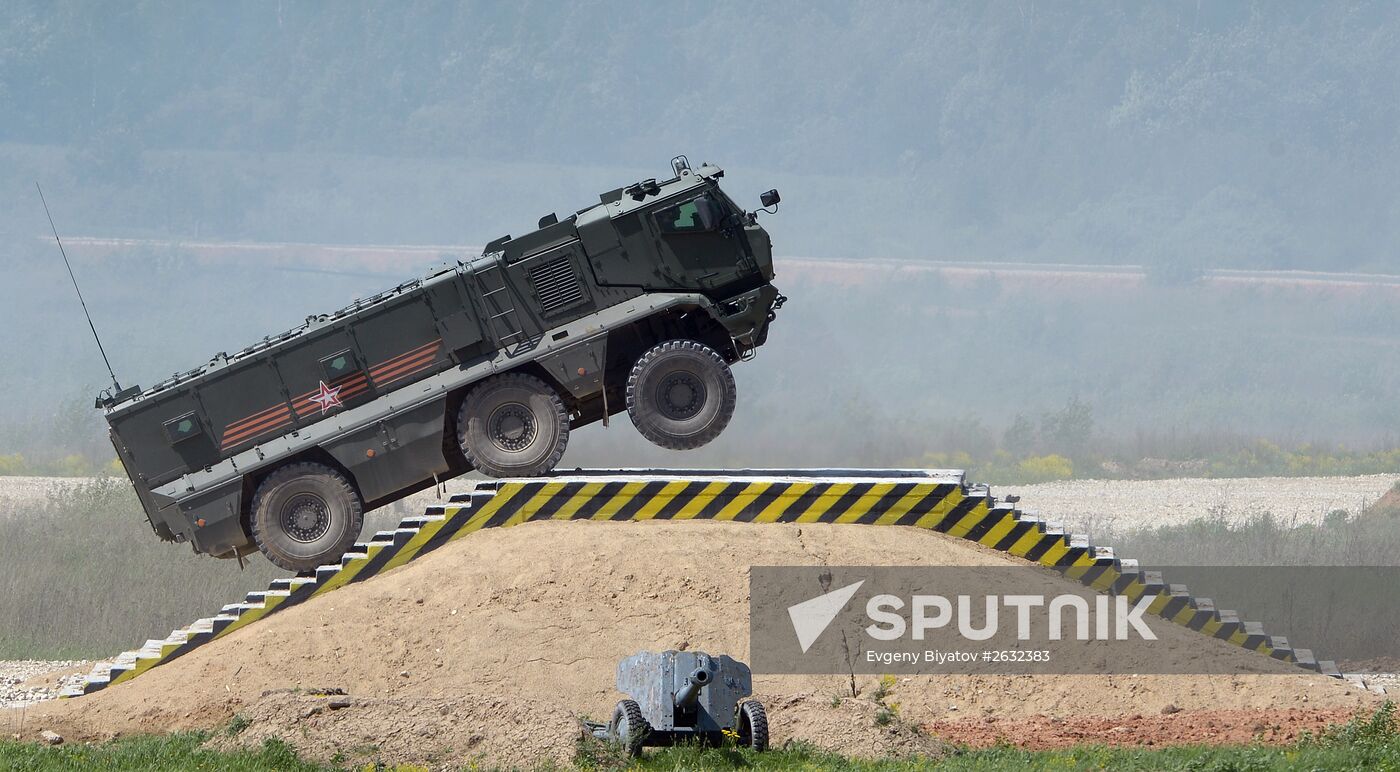 Military equipment displayed in the run-up to Army-2015 international forum