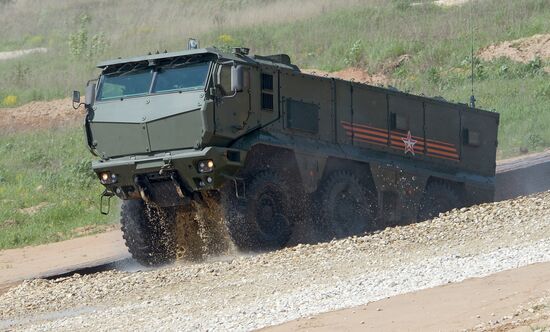 Military equipment displayed in the run-up to Army-2015 international forum