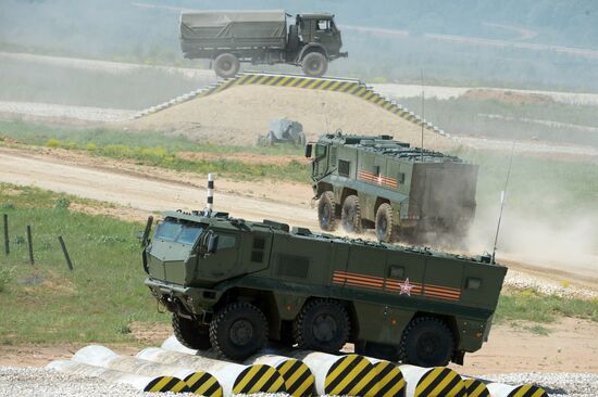 Military equipment displayed in the run-up to Army-2015 international forum