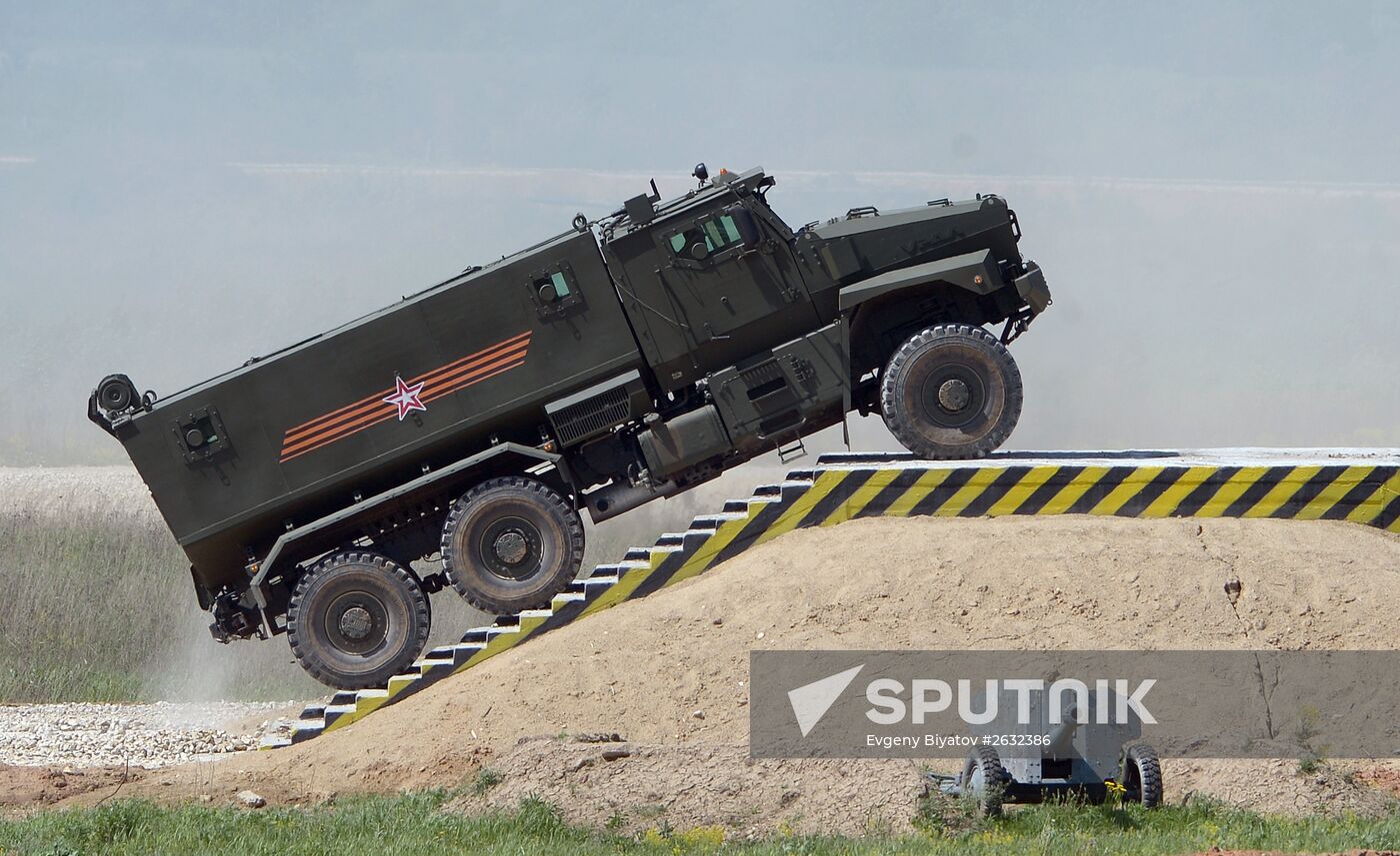 Military equipment displayed in the run-up to Army-2015 international forum