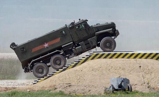 Military equipment displayed in the run-up to Army-2015 international forum