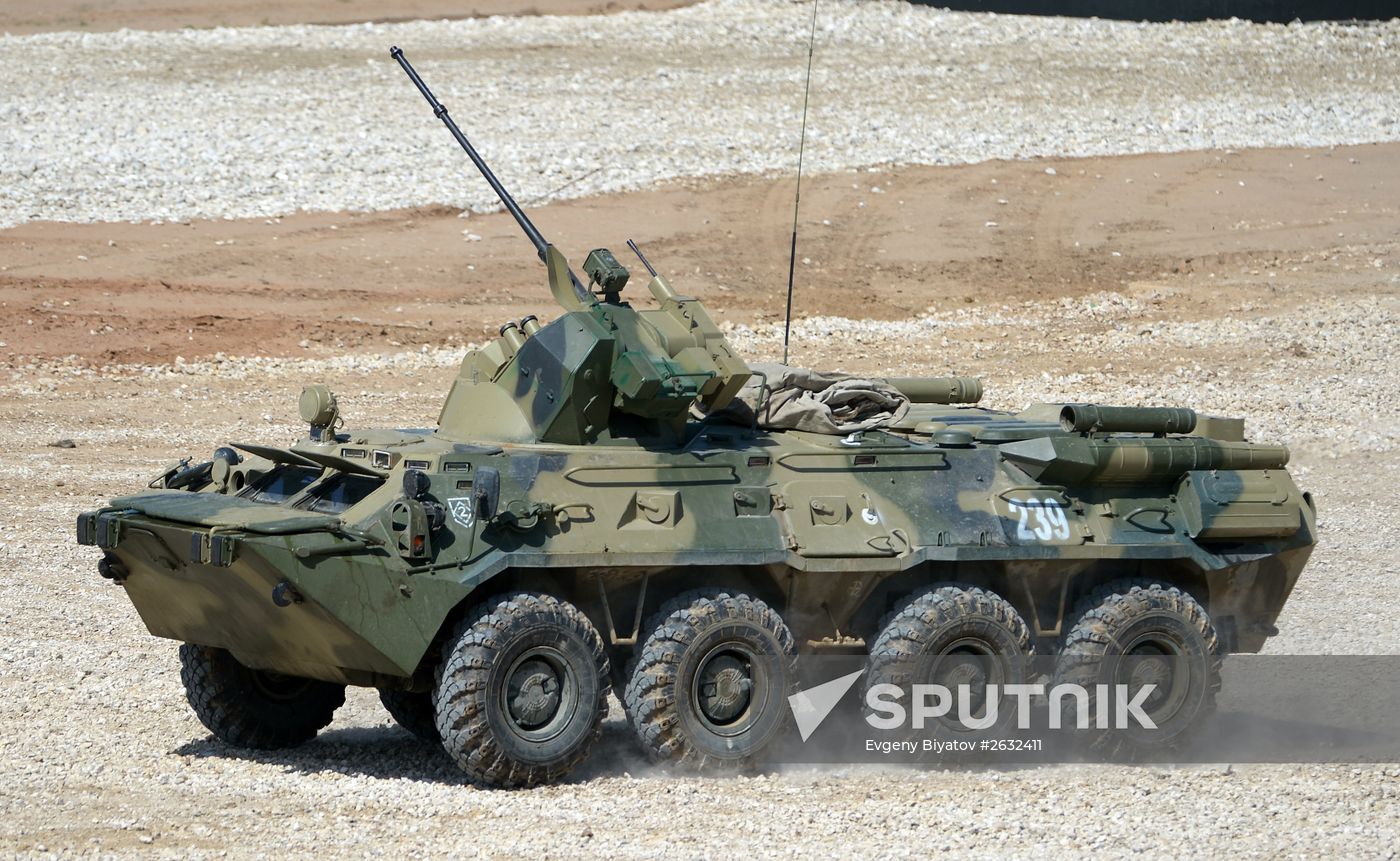 Military equipment displayed in the run-up to Army-2015 international forum