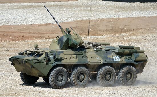 Military equipment displayed in the run-up to Army-2015 international forum