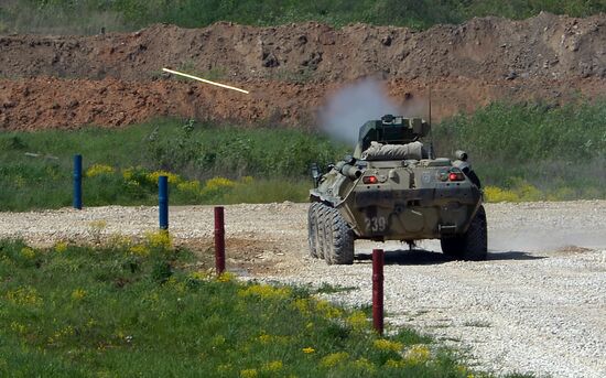 Military equipment displayed in the run-up to Army-2015 international forum