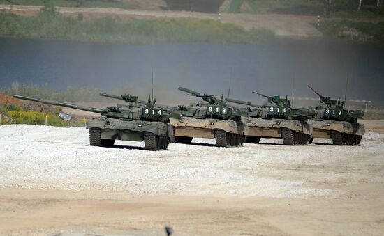 Military equipment displayed in the run-up to Army-2015 international forum