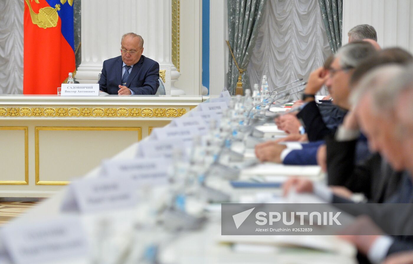 Russian President Vladimir Putin chairs meeting of Lomonosov Moscow State University Supervisory Board