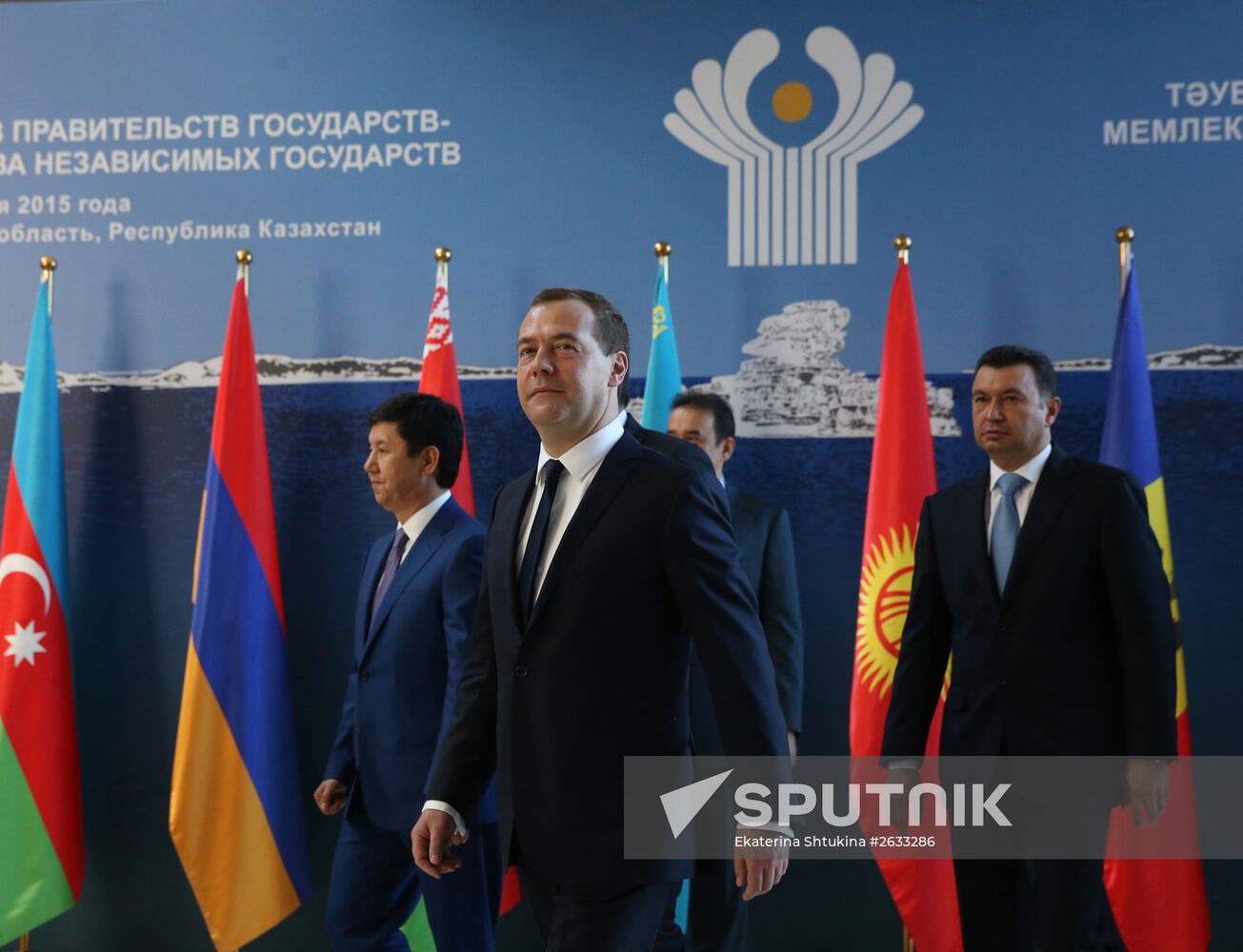 Prime Minister Dmitry Medvedev takes part in meeting of CIS and EAEU heads of governments in Kazakhstan