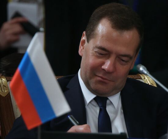 Prime Minister Dmitry Medvedev takes part in meeting of CIS and EAEU heads of governments in Kazakhstan