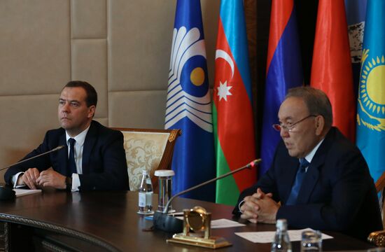 Prime Minister Dmitry Medvedev takes part in meeting of CIS and EAEU heads of governments in Kazakhstan
