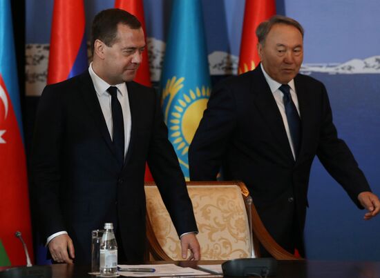 Prime Minister Dmitry Medvedev takes part in meeting of CIS and EAEU heads of governments in Kazakhstan