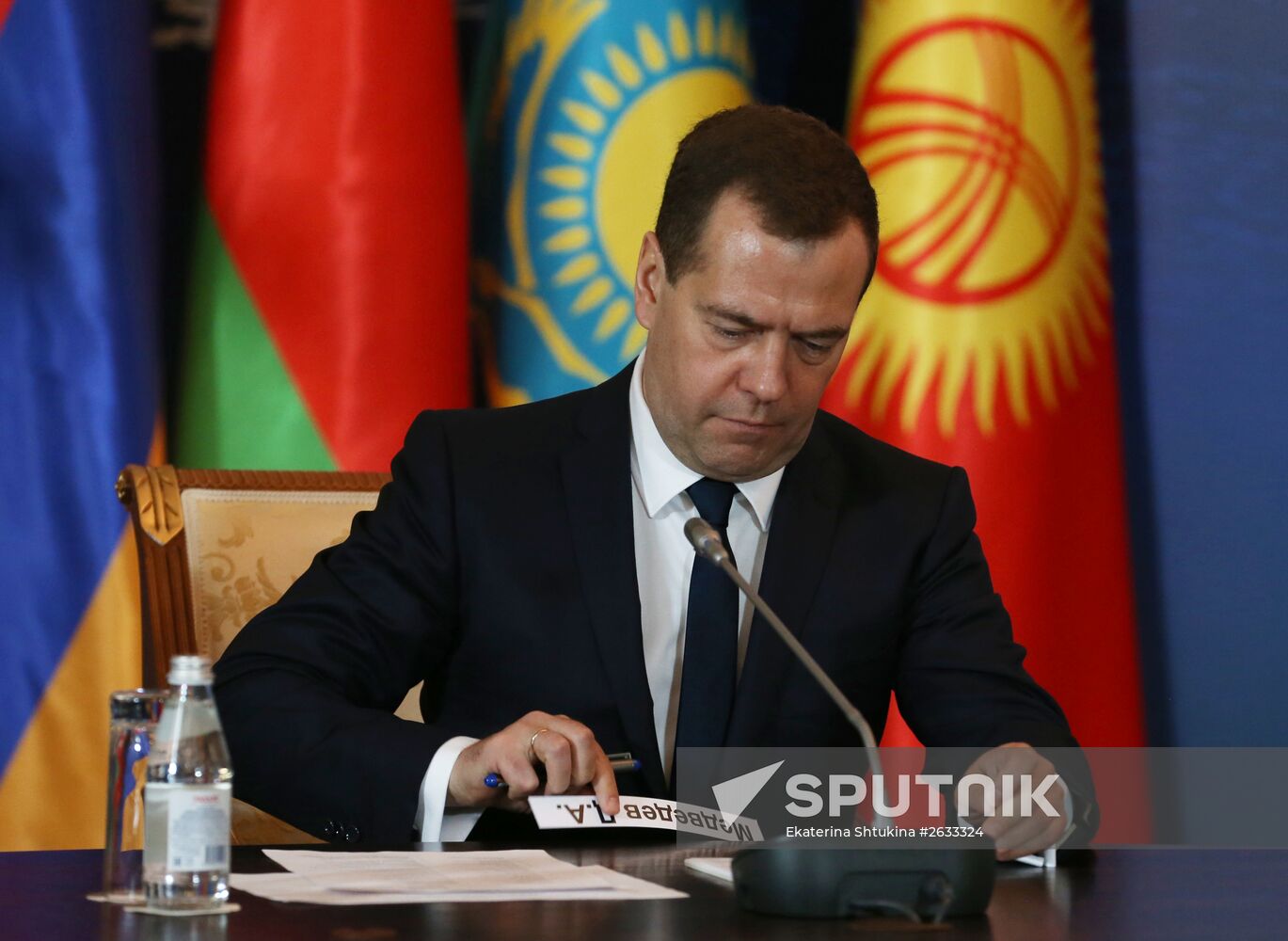 Prime Minister Dmitry Medvedev takes part in meeting of CIS and EAEU heads of governments in Kazakhstan