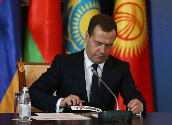 Prime Minister Dmitry Medvedev takes part in meeting of CIS and EAEU heads of governments in Kazakhstan