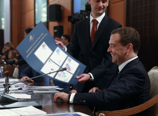 Prime Minister Dmitry Medvedev takes part in meeting of CIS and EAEC heads of governments in Kazakhstan