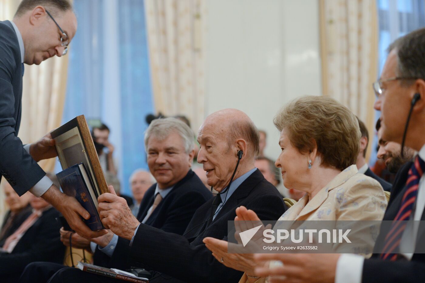 Former French president Giscard d'Estaing's book 'Victory of the Grand Army' presented