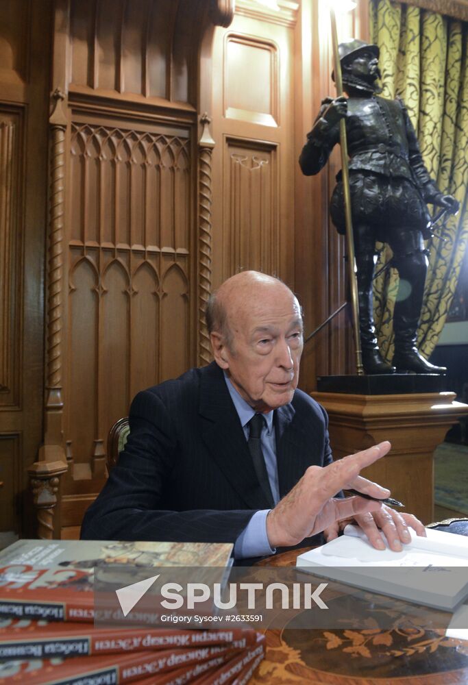 Former French president Giscard d'Estaing's book 'Victory of the Grand Army' presented