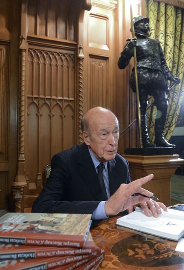 Former French president Giscard d'Estaing's book 'Victory of the Grand Army' presented