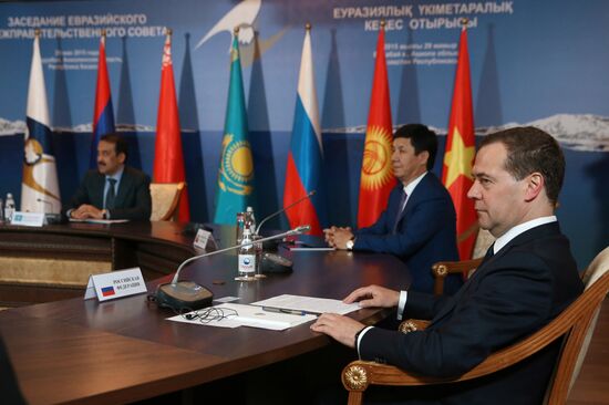 Prime Minister Dmitry Medvedev takes part in meeting of CIS and EAEC heads of governments in Kazakhstan