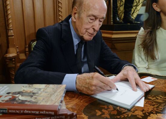 Former French president Giscard d'Estaing's book 'Victory of the Grand Army' presented