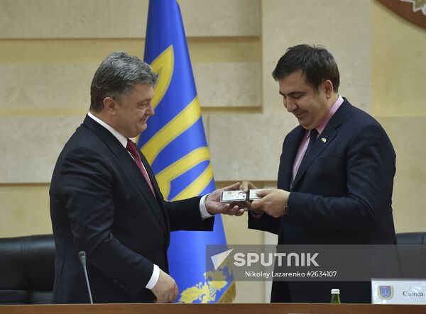 Ukraine's President Poroshenko appoints Saakashvili Governor of Odessa Region