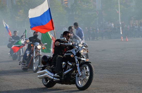 Drift show "Thanks for Victory" in Grozny