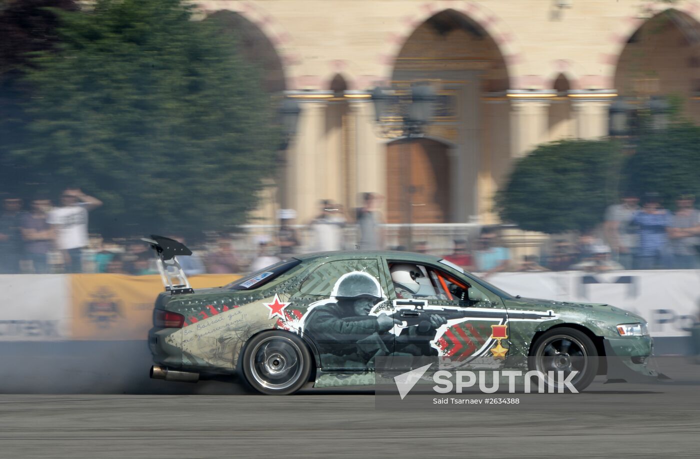 Drift show "Thanks for Victory" in Grozny