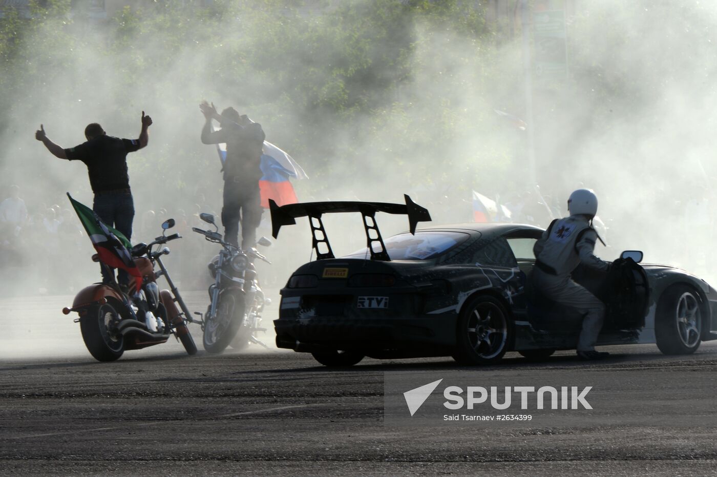 Drift show "Thanks for Victory" in Grozny