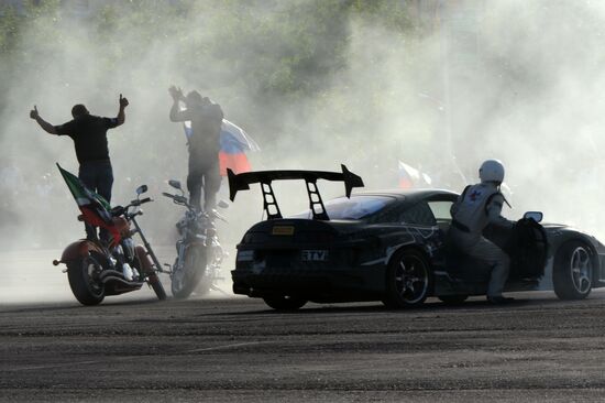 Drift show "Thanks for Victory" in Grozny