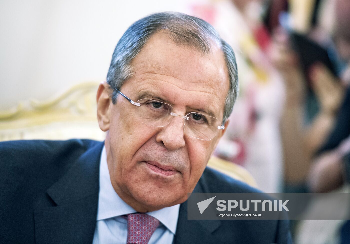 Russian Foreign Minister Servei Lavrov meets with his Italian counterpart Paolo Gentiloni