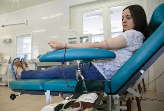 Donating blood for children in Volgograd