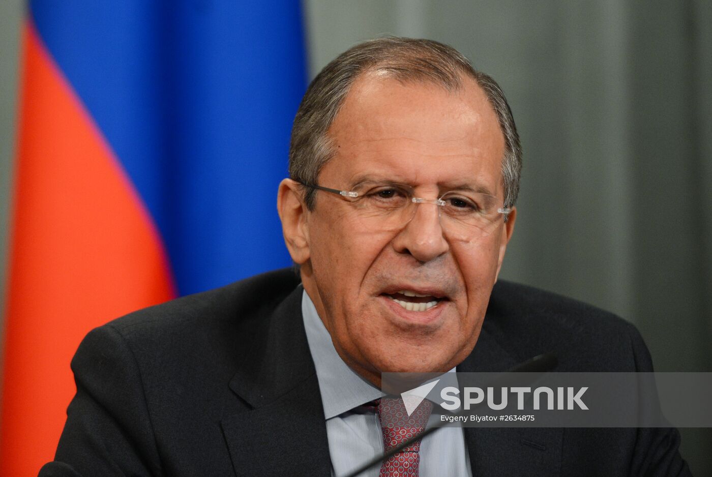 Russian Foreign Minister Servei Lavrov meets with his Italian counterpart Paolo Gentiloni