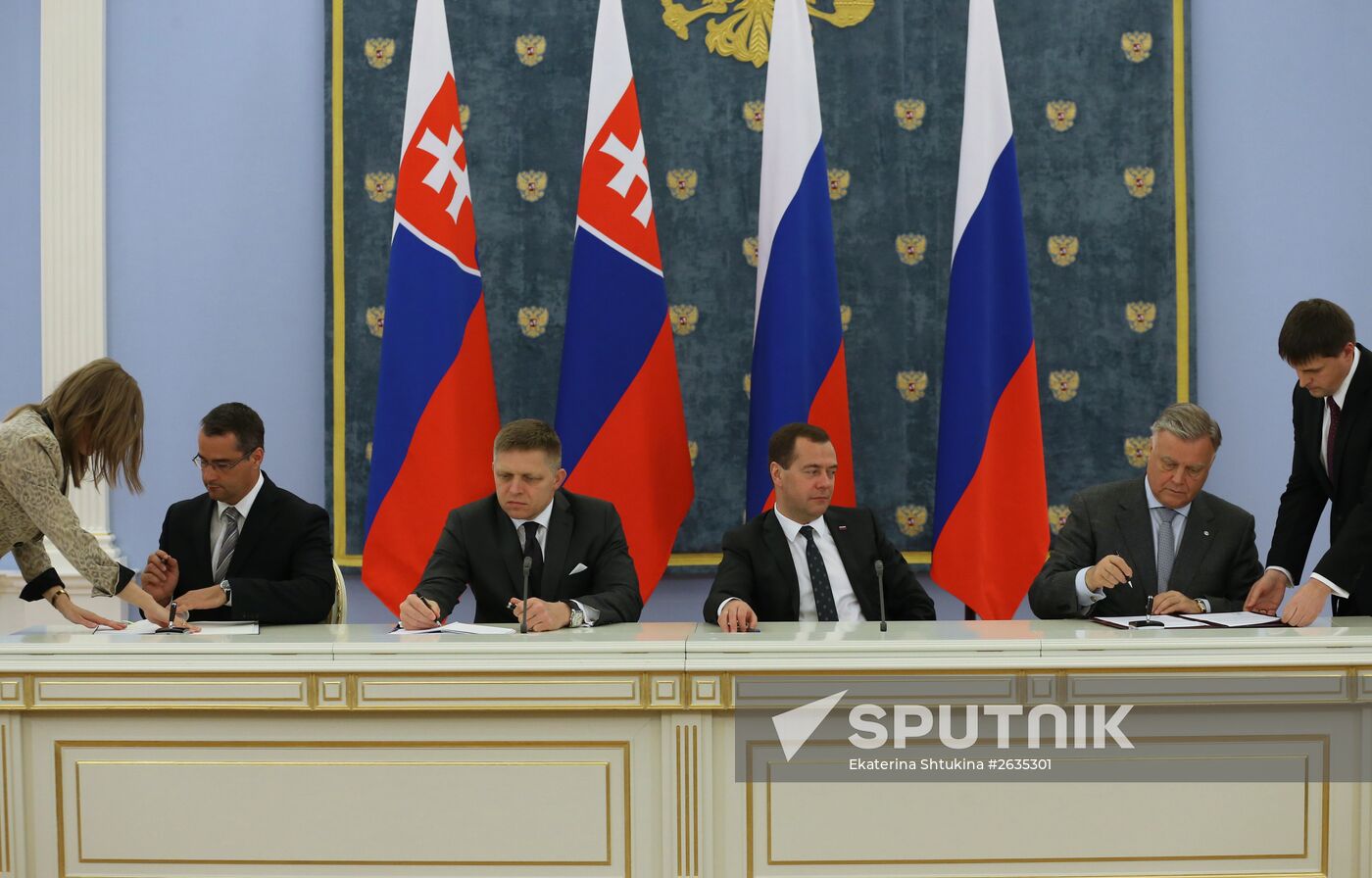 Russian Prime Minister Dmitry Medvedev's meeting with Prime Minister of Slovakia Robert Fico