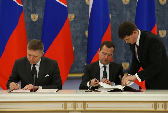 Russian Prime Minister Dmitry Medvedev's meeting with Prime Minister of Slovakia Robert Fico