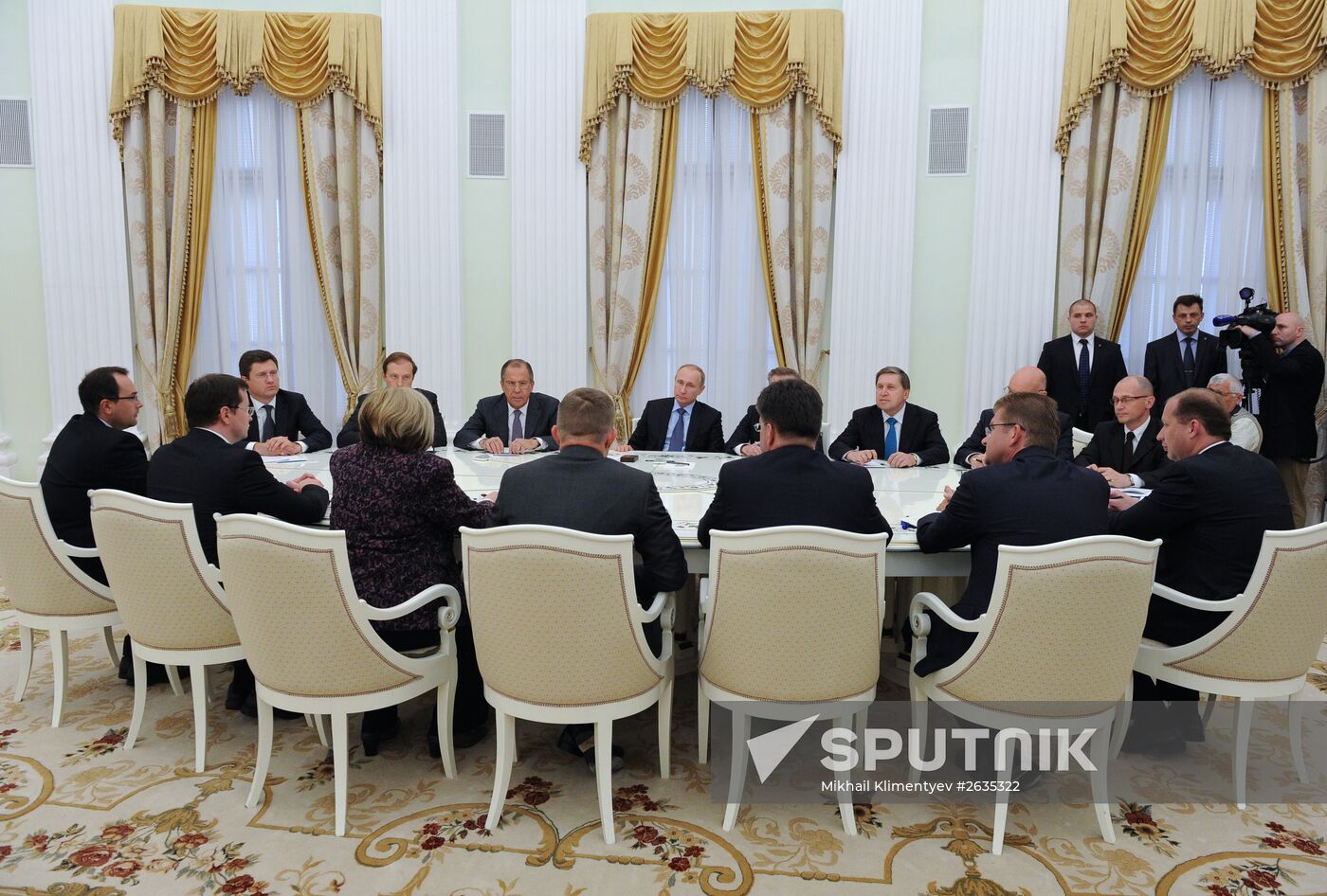 Russian President Vladimir Putin meets with Slovak Prime Minister Robert Fico