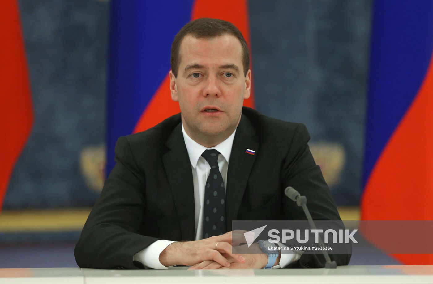 Russian Prime Minister Dmitry Medvedev meets with Slovak Prime Minister Robert Fico