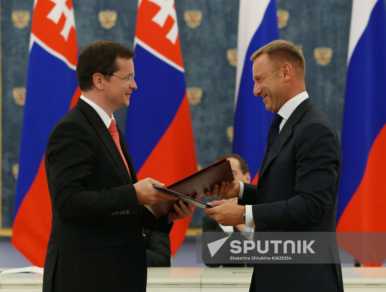 Prime Minister Dmitry Medvedev meets with Slovak Prime Minister Robert Fico