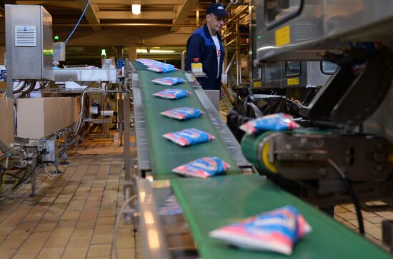 Manufacturing cheese at Molochnaya Blagodat plant in Sverdlovsk region