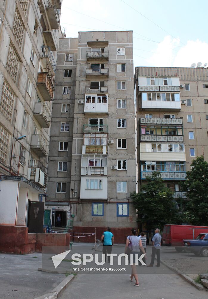 Consequences of shelling in Gorlovka, Donetsk Region