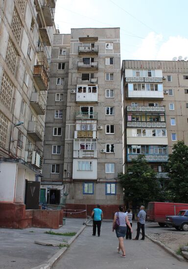 Consequences of shelling in Gorlovka, Donetsk Region