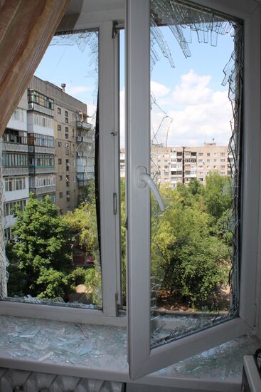 Consequences of shelling in Gorlovka, Donetsk Region