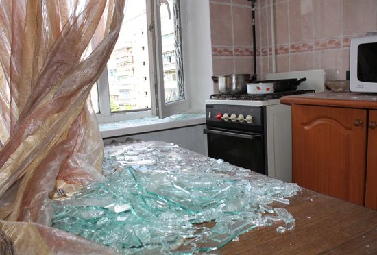 Consequences of shelling in Gorlovka, Donetsk Region