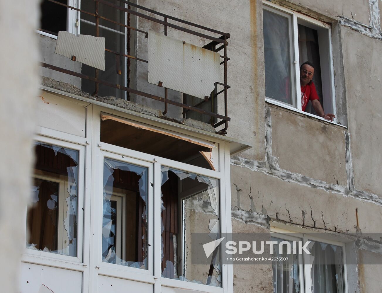 Consequences of shelling in Gorlovka, Donetsk Region